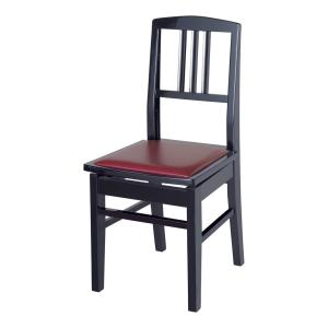 背もたれ付き ピアノ椅子 座面ブラック NO5 イトマサ トムソン椅子