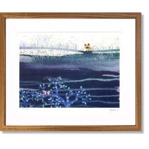 新品 渡辺あきお ねこ フレンド 猫 ネコ 猫の絵 現代アート 額装付き