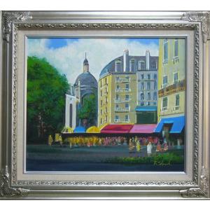 絵画 油絵 梅沢民雄 肉筆絵画 風景画 ベニス P10 送料無料 : アート