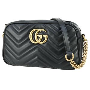 GUCCI（グッチ） ショルダーバッグ GGマーモント ブラック 448065