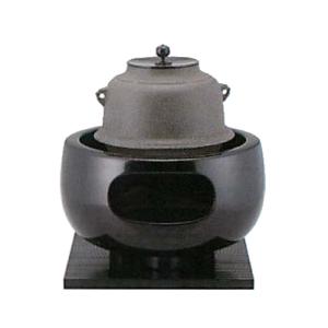 茶道具 風炉 土風炉 面取風炉 黒 尺一 蒲池窯 : 茶道具いまや静香園