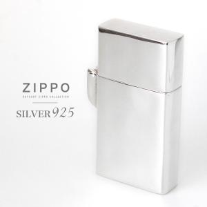 オイルライター Zippoライター メンズ レディース シルバー925 スリム
