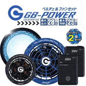 空調ウェア用 ペルチェ ファン 一体型バッテリーセット GP980 GB428 GB