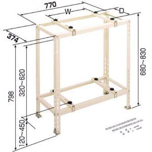 在庫有り 二段/平地高置用 エアコン架台 C-WZJ-2 亜鉛メッキ