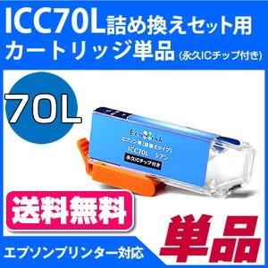 エコインク ICC70L 詰め替えセット用 永久ICチップ付き カートリッジ