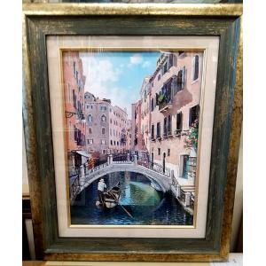 絵画 油絵 小澤勇寿郎 作 パリの街・ムフタール 6号サイズ インテリア