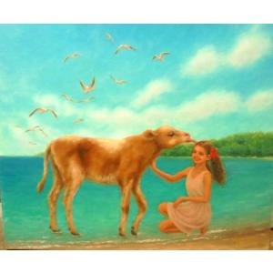 絵画 油絵 小澤勇寿郎 作 パリの街・ムフタール 6号サイズ インテリア