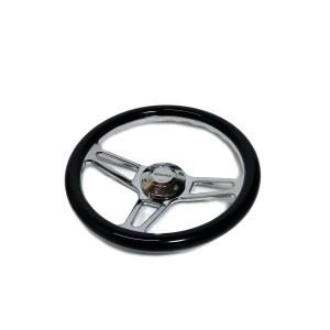 14インチ ウッドステアリング ハンドル メッキスポーク 35cm momo