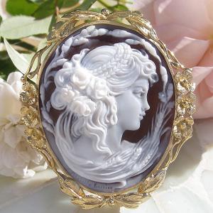 CAMEO（カメオ） Giovanni Aversano作 シェルカメオ/K18WGペンダント