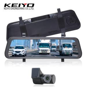 KEIYO ミラー型ドライブレコーダー 360°全方位 3カメラで車体側面の