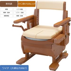 アロン化成 ポータブルトイレ 安寿 家具調トイレセレクトR はねあげ