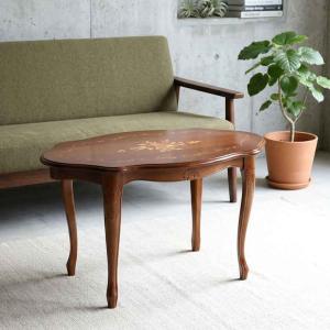 イタリア リビングテーブル 長方形 象嵌 100cm センターテーブル ロー