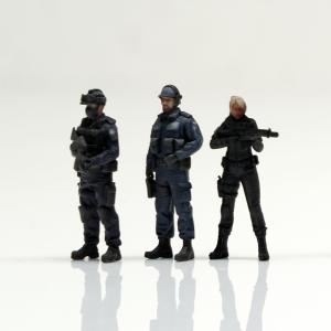 figreal 1/64 警察官 Policeセット003 3体 彩色済みフィギュア : 箱庭
