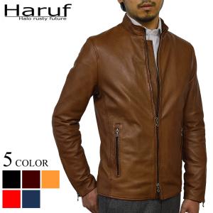 Haruf（ハルフ） 革ジャン レザージャケット メンズ 本革 ラムレザー