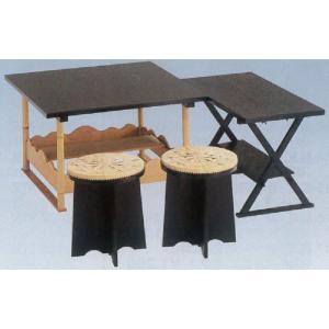 茶道具 立礼棚 喫架 表千家用 掻合塗り 中村宗悦作 組立式 柿合わせ 柿