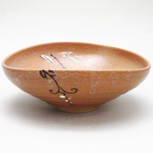 茶道具 抹茶茶碗 唐津焼き 彫三島 中里重利作 三玄窯 唐津焼 茶道