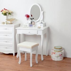 ドレッサーセット スツール付 猫脚 ロマンチック 幅70cm （ ドレッサー