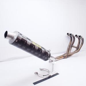 プリティー製 XJR400 ガニマタ ブレット管 メッキ 4HM