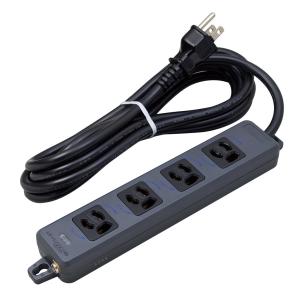 受注品】明工社 MR7906TJ5BB 横形OA抜け止め接地タップ 6コ口 コード5m