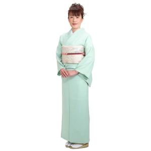 色無地 レンタル 袷 10月〜5月向け 一ツ紋 ブルーグレー色 着物 入学式