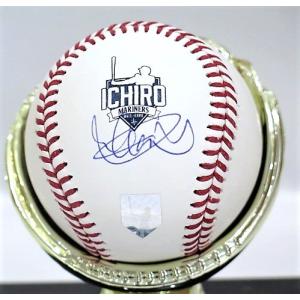 イチロー直筆サイン3000本安打記念ロゴMLB公式ボール ドジャース