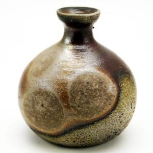 備前焼 花瓶 華 窯元 作家 石田育男 陶印 bizenyaki_kabin_hana 花入れ