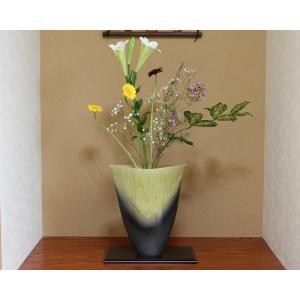 信楽焼 花器 灰釉 在庫数限り 陶器 花瓶 生け花 和風 華道 池坊 生花用