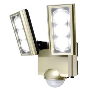 ムサシ RITEX LEDセンサーライト C-AC8160 防犯カメラ 8W×2灯 照らす