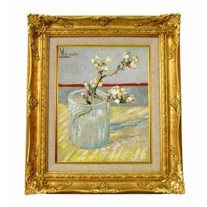 世界の名画 ゴッホ 丘を抜ける道の2本のポプラ ジクレーキャンバス複製