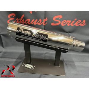 PRETTY RACING製 42.7π ステンレスサイレンサー タイプ3 プレート付