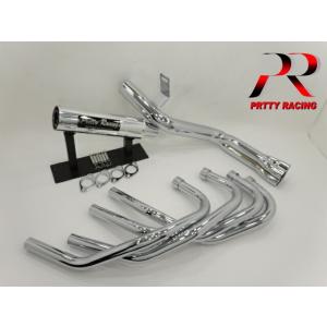 プリティ― HONDA CBX400F 54π PRETTY ガニマタブレット管 黒 マフラー