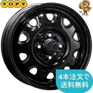 ホイール4本セット TOPY カラースチールホイール (ブラック) 14インチ