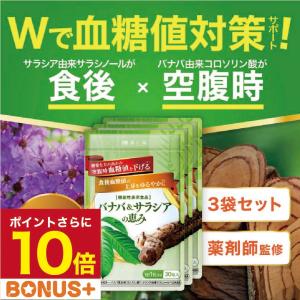 3袋セット 】 バナバ＆サラシアの恵み 9.6g ( 320mg × 30粒 ) ［機能性