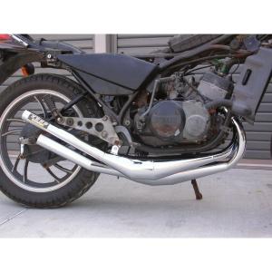 RZ250/350用 クロス右2本出しゼスチャンバー クリヤータイプ : ミズノ