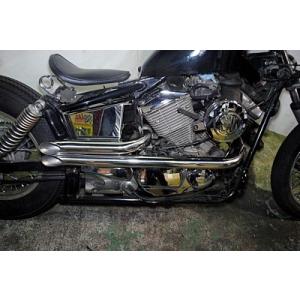 KENTEC（ケンテック） 極太スラッシュカット2IN1マフラー 90Φ ドラッグ