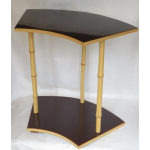 茶道具】 溜 四方棚 爪紅 而妙斎好写 戸塚富悦作 棚-49 : 創業大正七年