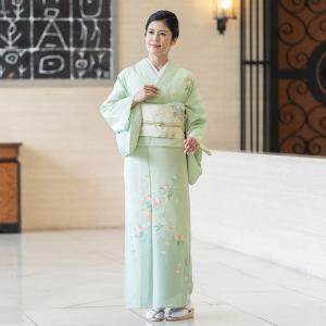 レンタル 夏用 絽 訪問着 フルセット 高級 ROHO-069 青墨 結婚式 列席