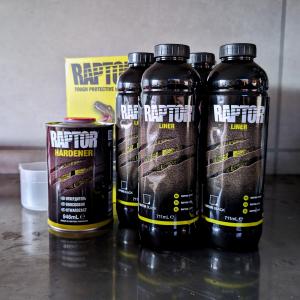 塗料＆硬化剤］ラプターライナー塗料 ブラック1Lセット RAPTORLINER
