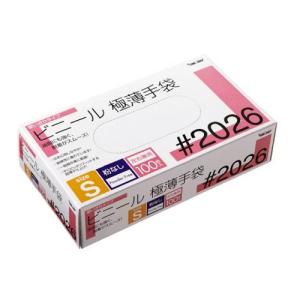 川西工業)2026 ビニール使いきり手袋 (粉無) Mサイズ 100枚入