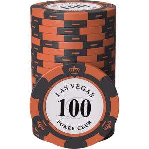 ポーカーチップ カジノチップ 5種 100枚 セット 数字あり ケース付き