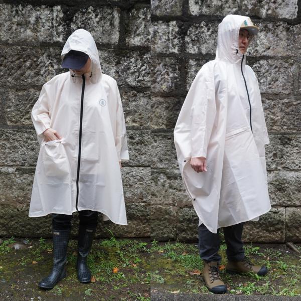 レインポンチョ レインコート 男女兼用 撥水 はっ水 狭間 リフレクター
