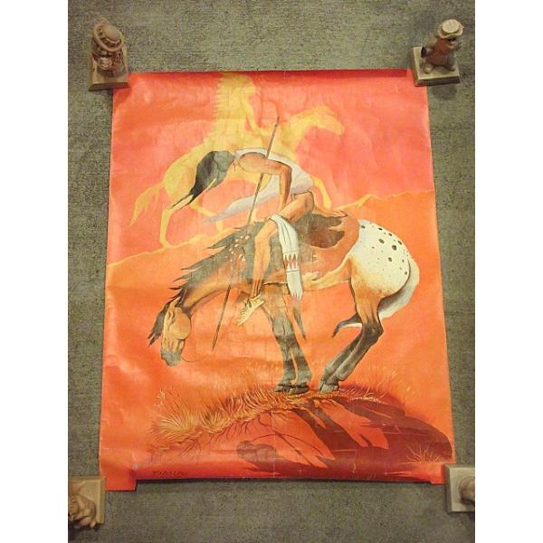 ビンテージ○インディアンアートポスター 約70.5cm×約55.5cm○200610s7