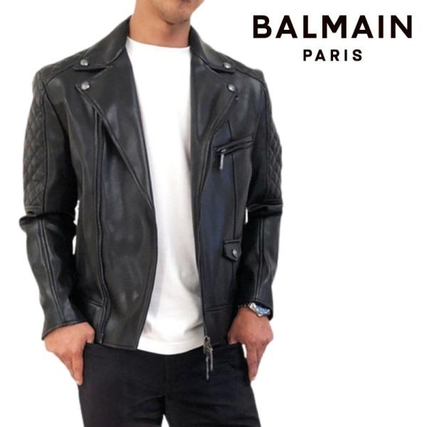 BALMAIN（バルマン） メンズ 8008 ブルゾン エコレザー ライダース