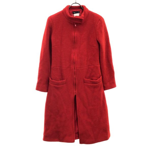 agnes b.（アニエスベー） フランス製 ウールコート レッド レディース