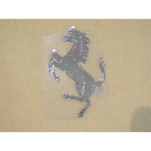 フェラーリ 跳ね馬 ロゴマーク アルミシール (中)(約45mm×約30mm