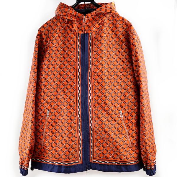 グッチ ジャケット メンズ ジオメトリックGプリント ナイロンジップ