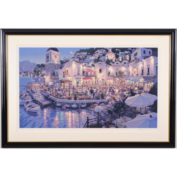 笹倉鉄平 カフェ・ベラ・ノッテ 海 絵画 風景画 イタリアカプリ島