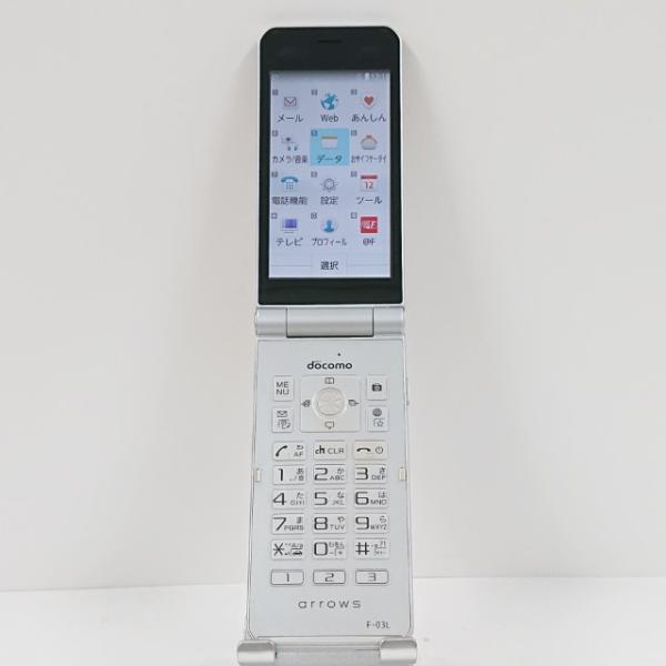 arrows ケータイ F-03L ドコモ シルバー 送料無料 即決 本体 c16027