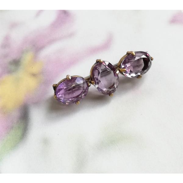 天然アメジスト ブローチ イギリスアンティーク : BAU ANTIQUES - 通販