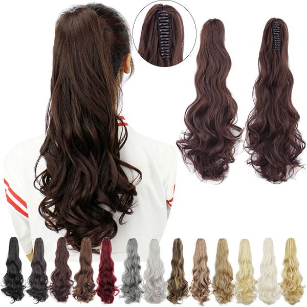 ポイントウィッグ バンスクリップ ポニーテール ロングカール エクステ
